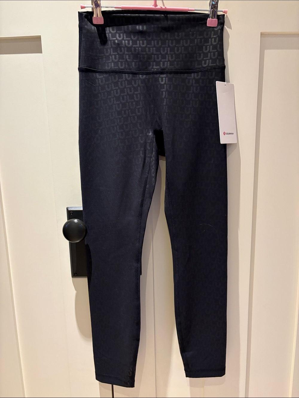 lululemon athletica Womens Black Logo-Print Leggings